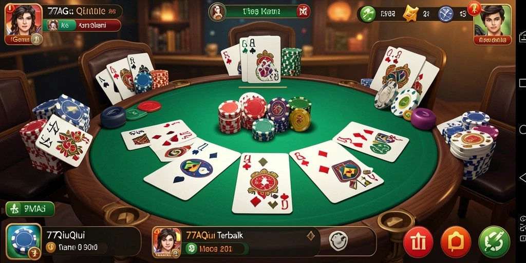 Tampilan gameplay QiuQiu yang mendebarkan dan seru.