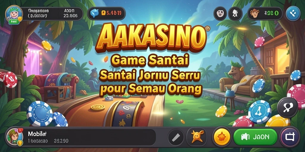 Screenshot menunjukkan gameplay seru dan santai AAKASINO.