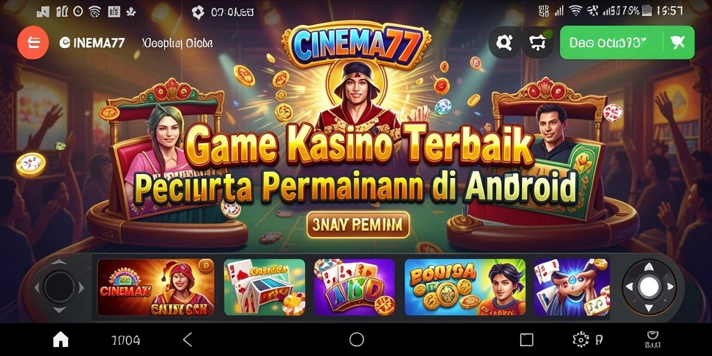 Tampilan menakjubkan dari gameplay kasino yang mendebarkan.