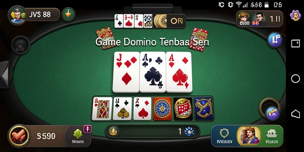 Screenshot gameplay JVS88 menampilkan aksi seru permainan Domino.