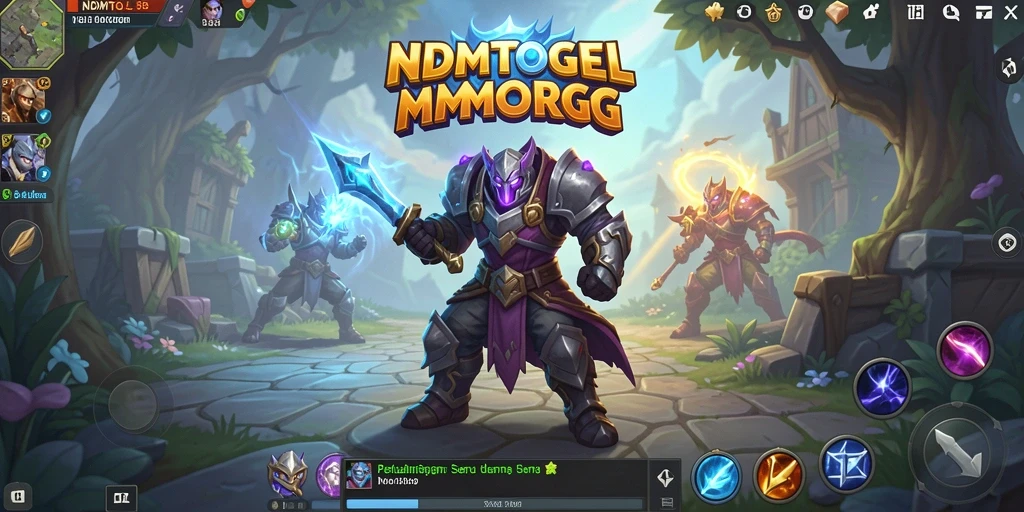Screenshot utama NDMTOGEL menampilkan aksi seru dalam pertempuran MMORPG.