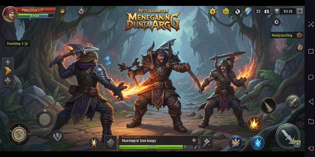 Tampilan gameplay seru dengan pertarungan epik dalam PAGODA127.