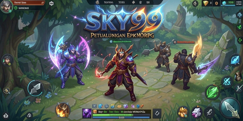 Tampilan gameplay menakjubkan dalam SKY99 game MMORPG.