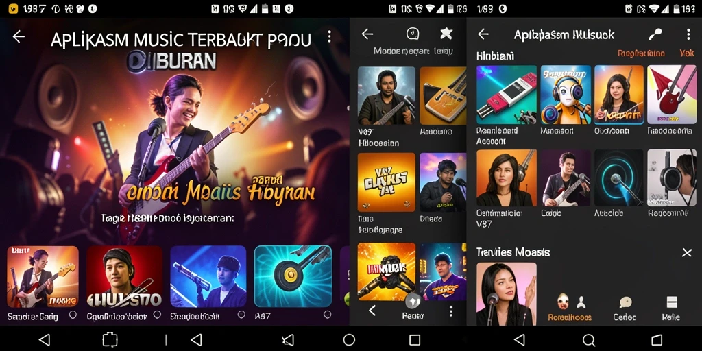Tampilan gameplay menarik dari V87 dengan berbagai genre musik.